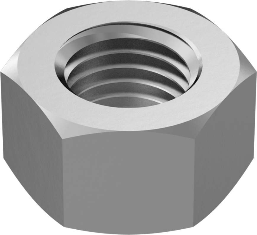 1"-8 Sağ Dişli Sıkma Somunu, 316 Paslanmaz Çelik Gerdirme için - Kaldırma için Değil — 1"-8, Sağ Yönlü, 316 Stainless Steel, Stainless Steel