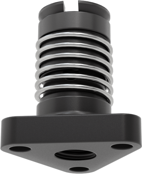 Ultra Hassas Kılavuz Vida için Yaylı 1/4"-20 Diş Boyutu Flanşlı Somun