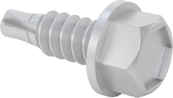 Flanşlı Altıköşe Başlı Delme Vidaları, Paslanma ve Aşınmaya Dayanıklı Kaplamalı Çelik, 1/4" Boyut, 3/4" Uzunluk