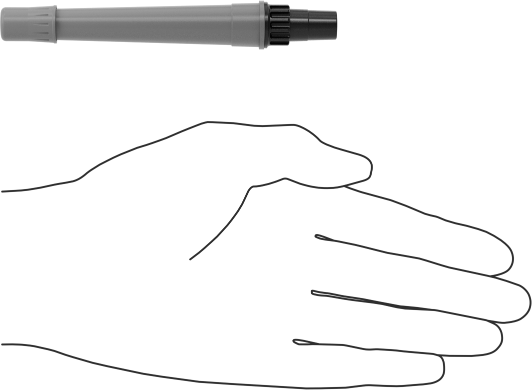 Kontrol Lastik Damgası, Siyah Mürekkepli, 08 numara, 1/4" Çap Baskı