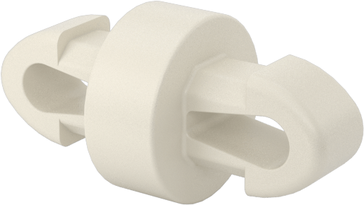 Naylon 6/6 Çift Kilitli Geçmeli Ayırıcılar, UL 94 V-0, 2 mm Uzunluk, 2.5 mm Delik Çapı için