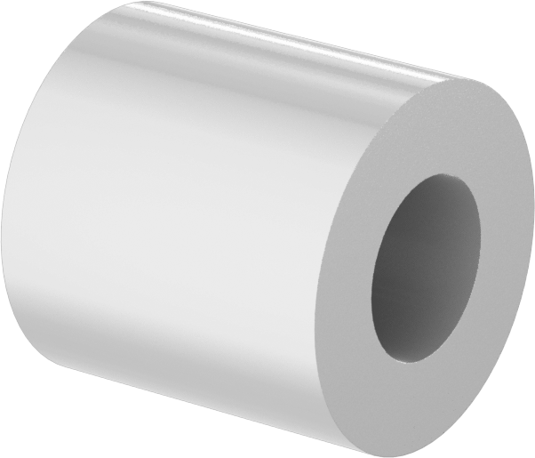 Neme Dayanıklı Asetal Kuru Çalışma Manşon Rulmanı, 1/8" Mil Çapı ve 1/4" Muhafaza İç Çapı için, 1/4" Uzunluk