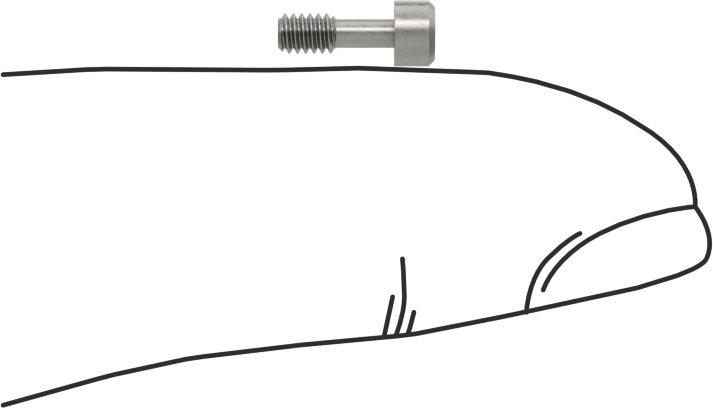 Alyan Başlı Sabit Panel Vidası, 2-56 Diş Boyutu, 1/4" Uzunluk