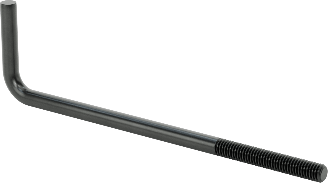 Beton için Çelik L-Kanca Ankraj, 3/8" Çap, 8" Uzunluk