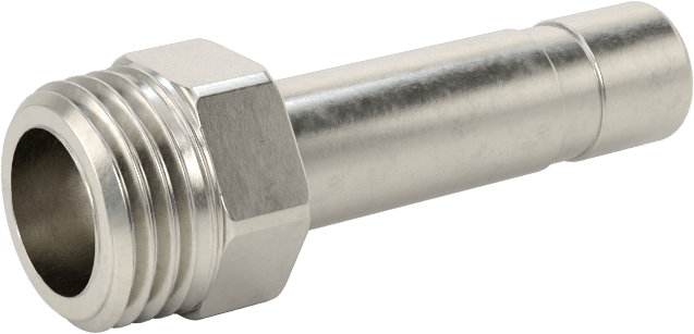 Gıda ve İçecek için Paslanmaz Çelik Bas-Bağlan Bağlantı Parçası, Düz Adaptör 1/4 inç Boru Gövde Dış Çapı x 1/8 NPT Erkek