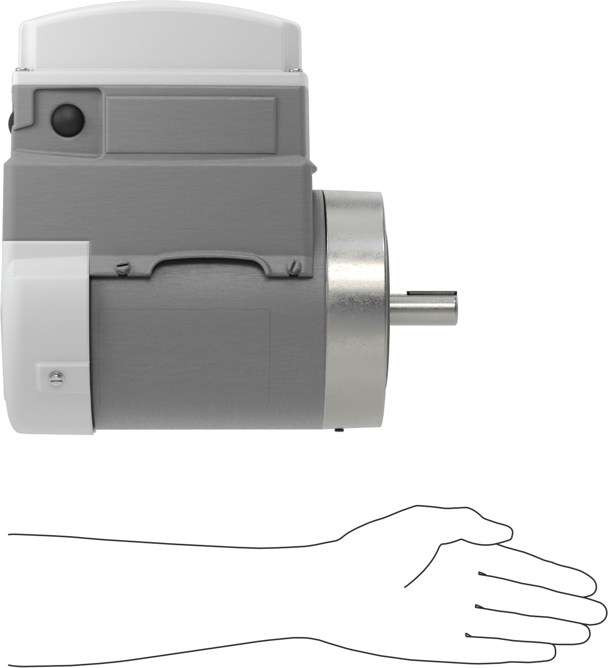 Yüzeye Monte Hız Kontrollü Motor, Programlanabilir, 120V AC, Tek Faz, NEMA 143TC