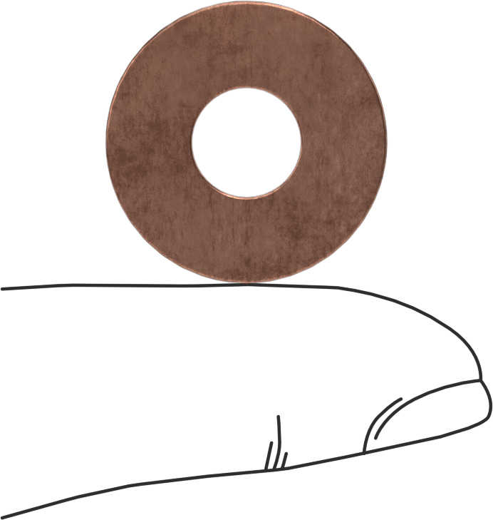 5/16" Vida için Silikon Bronz Büyük Boy Pullar
