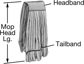 Hızlı Kuruyan Yıkanabilir Islak Paspas Başlığı, 11 oz.