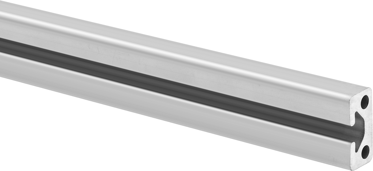 T-Yivli Çerçeve Rayı, Tek Düşük Profilli Tek Yuvalı Ray, 1" Yükseklik x 1/2" Genişlik — Tekli, 1", 1⁄2"