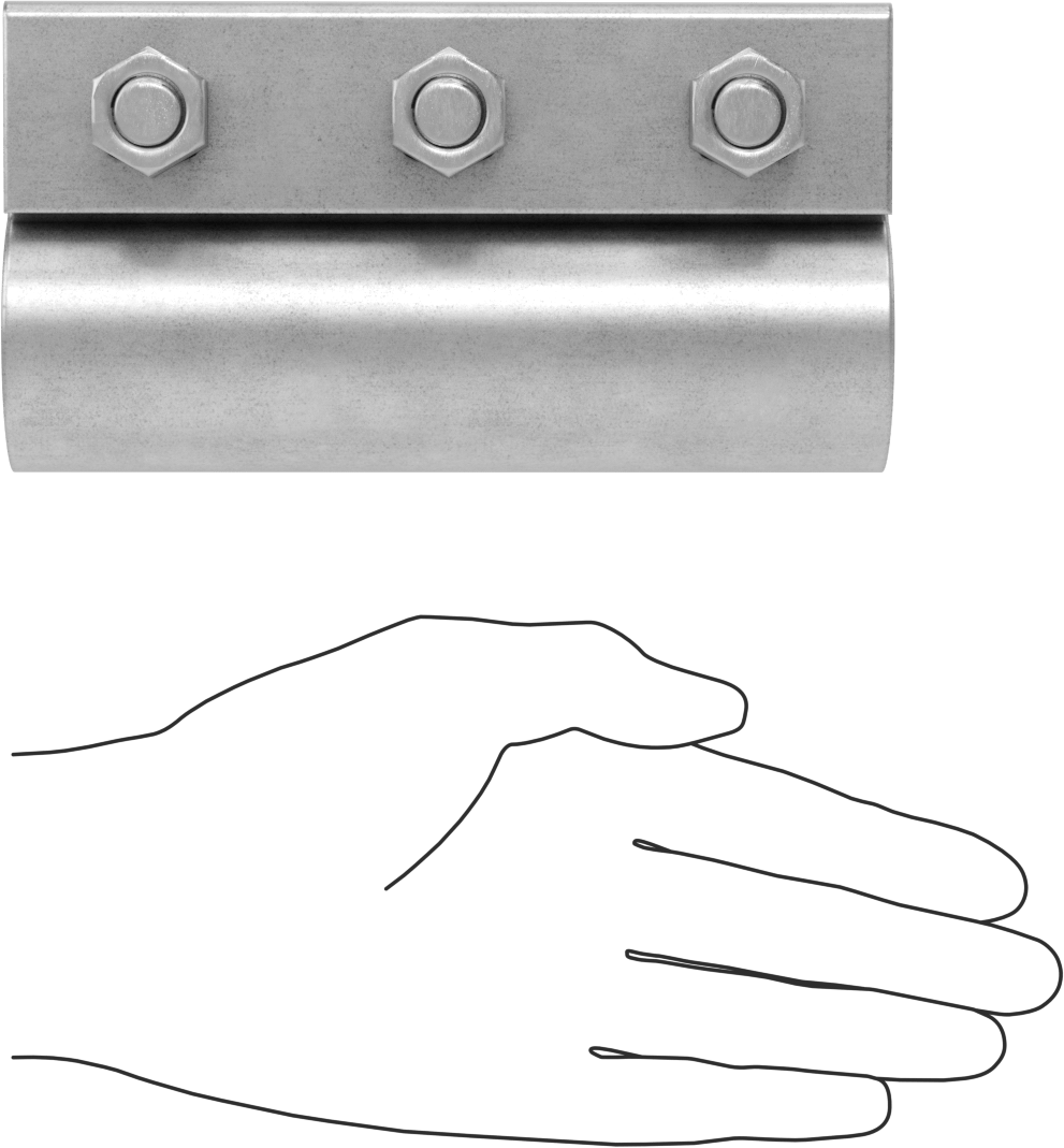 Silikon Contalı Cıvata Kelepçesi, 1.5" Boru Dış Çapı için