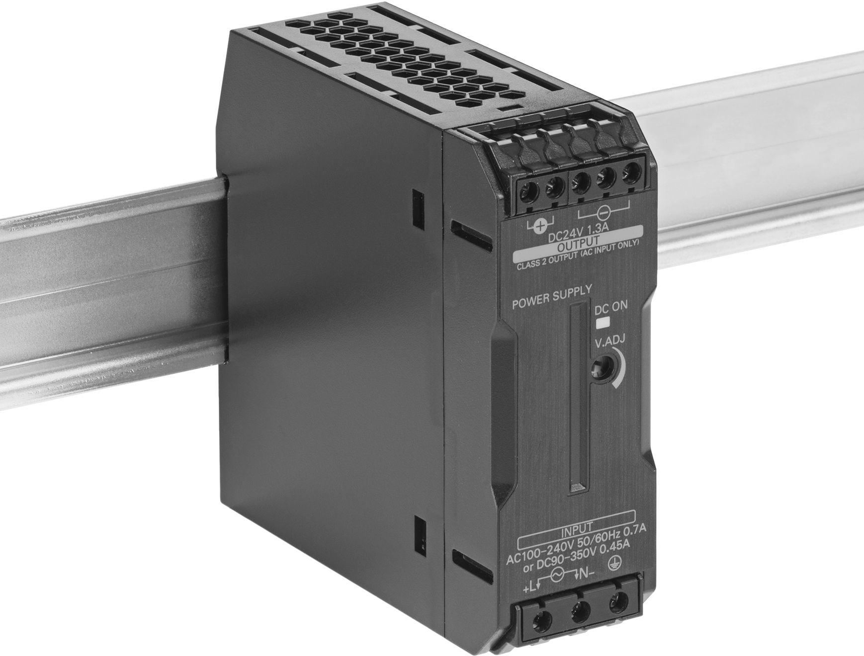 DIN Ray Montajlı Transformatör, 1 Fazlı, 100-240V AC ila 24V DC, 15 W ve 0.65 A Çıkış