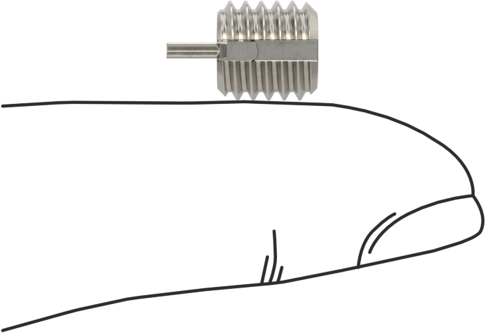 18-8 Paslanmaz Çelik Anahtar Kilitli Ek Parçalar, Kalın Duvarlı, M4 x 0.7 mm Diş, 8 mm Takılı Uzunluk