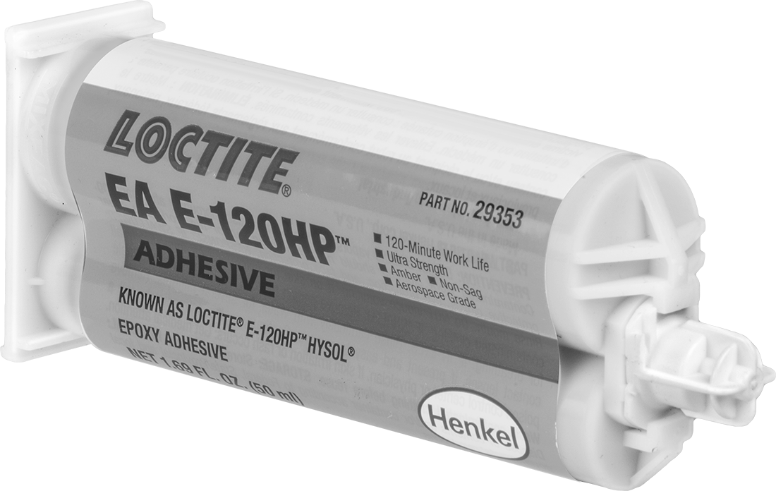 Yapısal Yapıştırıcı, Epoksi, Loctite® E-120hp, 1.69 FL. oz. Kartuş — Kartuş, Metal, Metal-Plastik Bağlantı, Metal-Kauçuk, Plastik, Plasti…