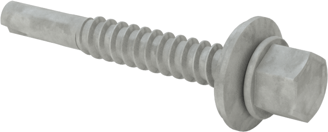 Metal için Pullu Delme Vidaları, Paslanma ve Aşınmaya Dayanıklı Çelik, 12 Numaralı Boyut, 1.5" Uzunluk, 2 Numara Matkap Ucu
