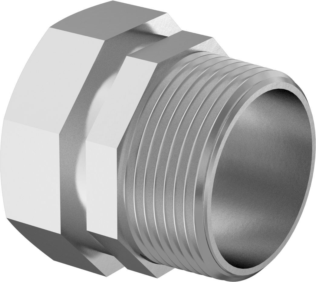İnce Cidarlı Paslanmaz Çelik Kanal için 1-1/4 Boyutlu Sıkıştırmalı Düz Adaptör — Adaptör, Konektör, 316 Stainless Steel, Stainless Steel,…