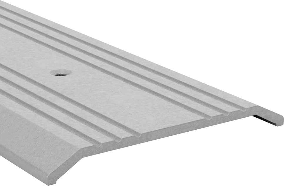Oluklu Eşik, Kaymaz, 5" Genişlik, 1/2" Yükseklik