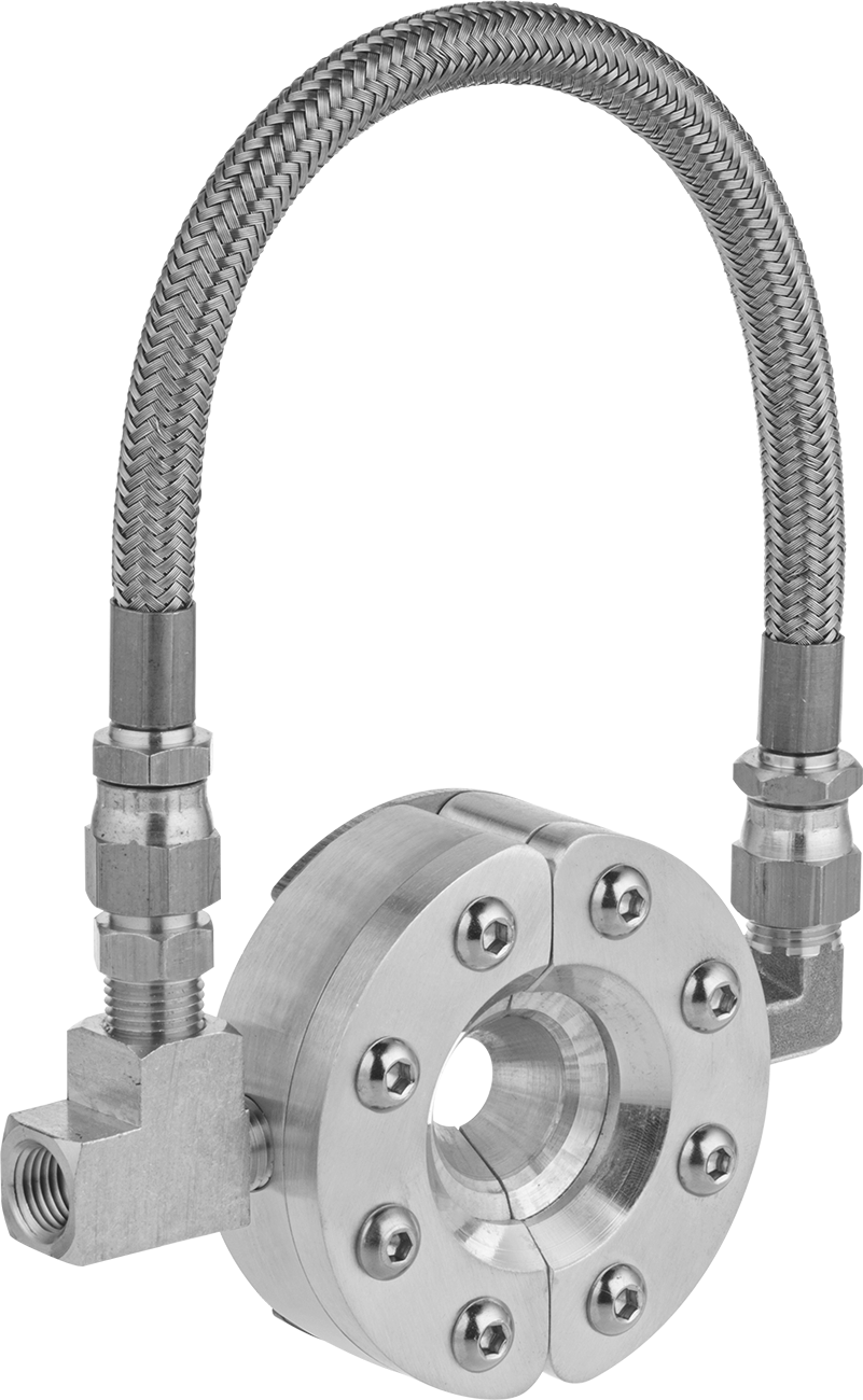 Dairesel Hava Akışlı Hava Bıçağı, 1/2" İç Çap, 1/4" NPT Dişi Hava Girişi