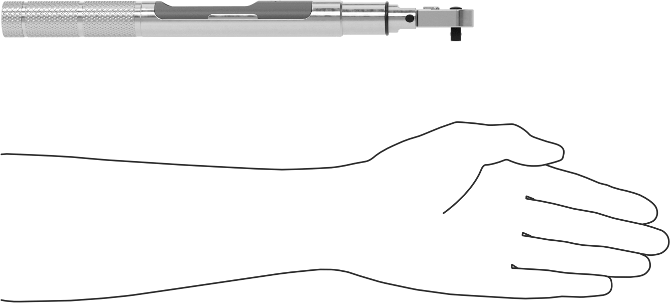 Tork ve Açı Ölçüm Anahtarı, Veri Kaydı, 1/4" Kare Tahrik, 11-5/8" Toplam Uzunluk