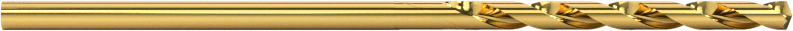 Kobalt Çelik Matkap Ucu, TiN Kaplamalı, Tel Ölçüsü 49 — 49 Ga., Jobbers, Fiberglas, Demir, Nikel, Paslanmaz Çelik, Çelik, Titanyum, Sertl…