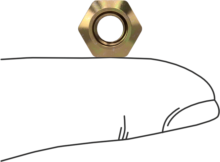 Top-Lock Deforme Edilmiş Dişli Kilit Somunu, Sarı Kromat Kaplamalı Sınıf 10 Çelik, M6 x 1 mm Diş