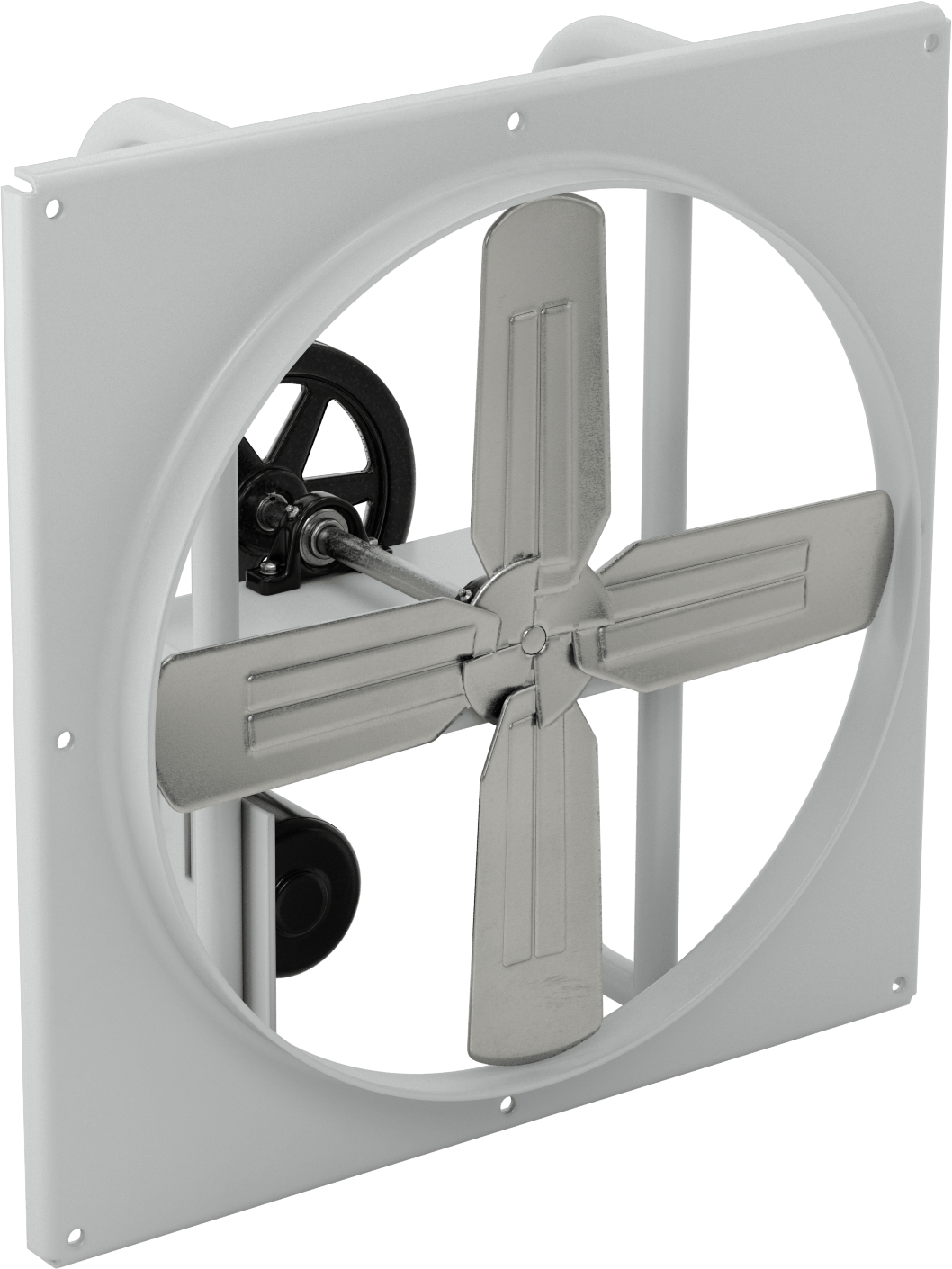 Kemer Tahrikli Duvara Monte Egzoz Fanı, 30" Çaplı Bıçak, 120V AC
