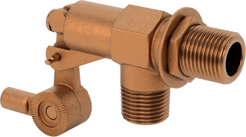 Su için Şamandıralı Vana Gövdesi, Viton® Floroelastomer Conta, 1/2 NPT Erkek