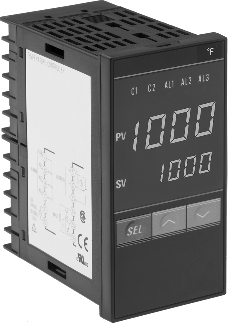Yıkanabilir Otomatik Ayarlı Sıcaklık Kontrol Cihazı, 4-20 mA Analog Sinyal Isıtma Çıkışlı, 1/8 DIN — 100V AC ila 240V AC, 1⁄8, Celsius, F…