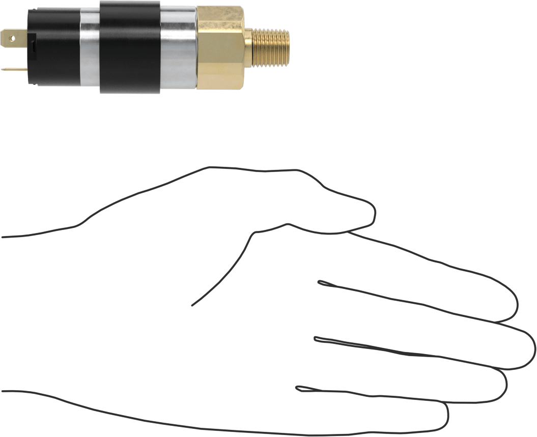 Basınç Şalteri, Kompakt, Hızlı Ayırma, 1/4 NPT, 180-3000 PSI Ayar Noktası
