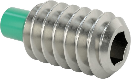 Naylon Uçlu 18-8 Paslanmaz Çelik Setskur, 0-80 Diş Boyutu, 3/32" Uzunluk