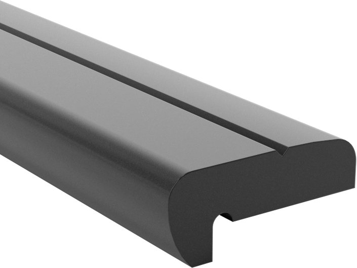 Vinil Plastik Yapıştırmalı Kenar Çıtası, 1/8" İç Yükseklik, 13/16" Genişlik x 11/32" Dış Yükseklik