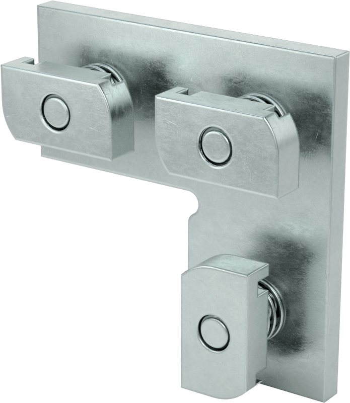 Strut Kanalı Braketi, Dirsek, Çinko Kaplı Çelik, 3-1/2" Uzunluk, Bağlantı Elemanlı