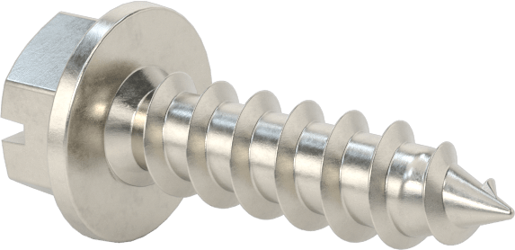 Sac Metal için Flanşlı Altıköşe Başlı Vidalar, Süper Paslanma ve Aşınmaya Dayanıklı 316 Paslanmaz Çelik, 12 Numaralı Boyut, 3/4" Uzunluk