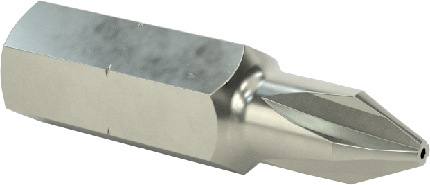 Kurcalamaya Dayanıklı Phillips Uçları, 1/4" Altıgen Şaft