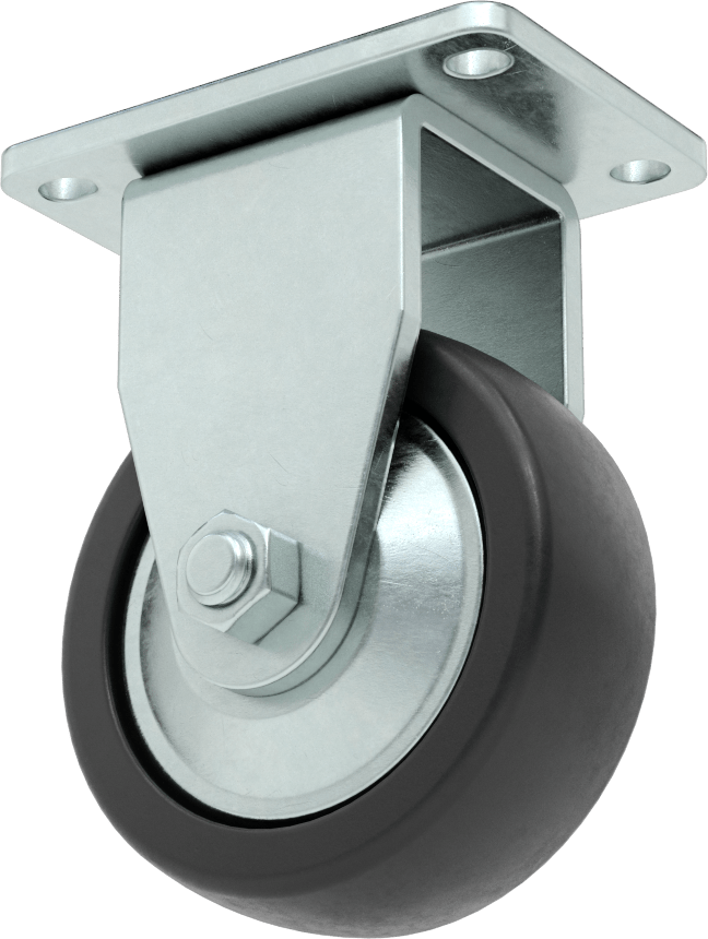 Creston Tekerlek, 3-1/2" Çapında 80A Durometreli Kauçuk Tekerlekli Sert — 3 1⁄2", Levha, Sert