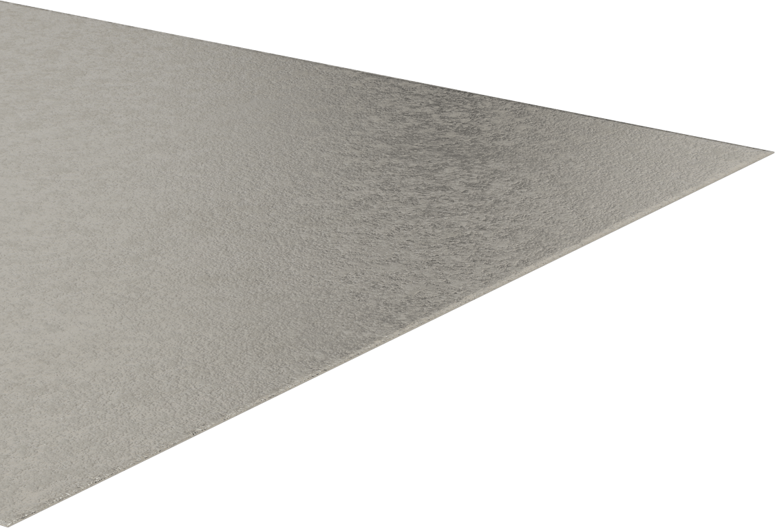 Çinko Galvanizli Düşük Karbonlu Çelik Sac, 12" x 12", 0.012" Kalınlık