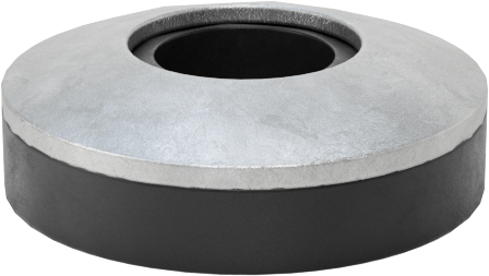 Galvanizli Çelik ve Neopren Yapıştırmalı Sızdırmazlık Pulları, 8 numaralı vida boyutu için, 0.180" İç Çap, 0.375" Dış Çap