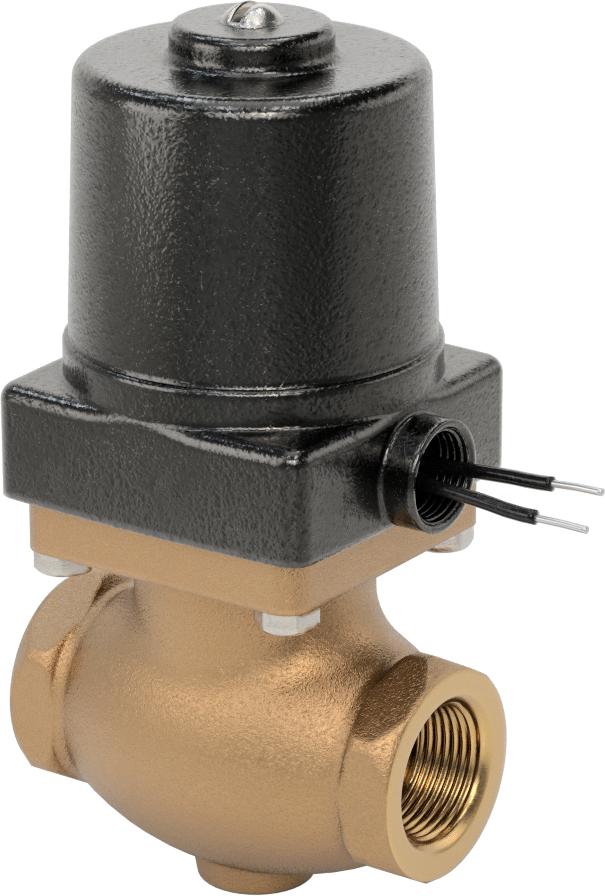 Bronz Gövdeli Solenoid Açma/Kapama Vanası, Kriyojenik Sıvılar için, 120V AC, 1 NPT Dişi