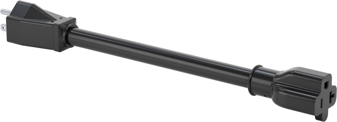 NEMA 5-15 Fiş x NEMA 5-20 Priz Kablo Adaptörü — 15 amp, 125V AC, 1 ft.