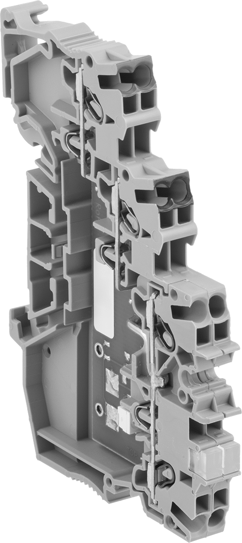 LED Göstergeli DIN Rayına Monte Klemens, Modüler, NPN Sinyal Çıkışı için — 24, 22, 20, 18, 16, DIN Rail, 4
