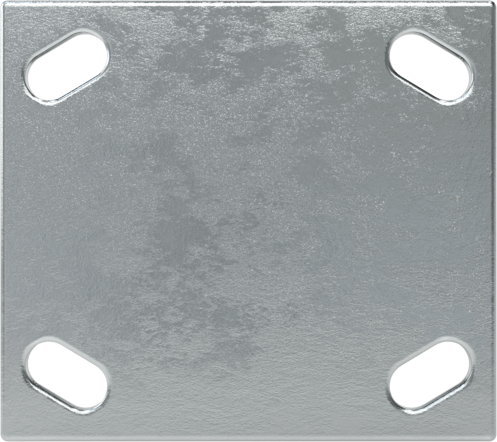 4-1/2" x 4" Montaj Plakalı Samson Tekerlek, 5" Çaplı Polipropilen Tekerlekli Sert, Koruyuculu Rulman