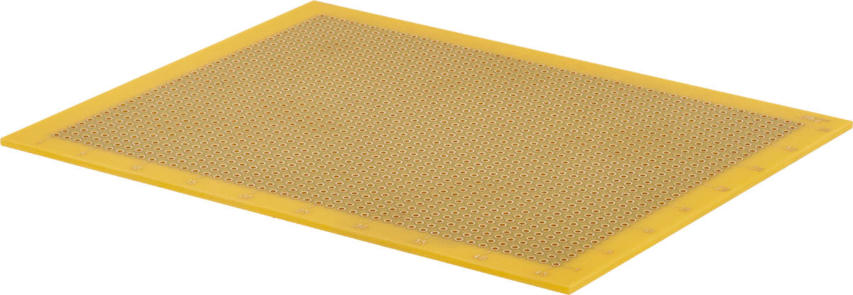 Kurşunsuz Kullanıma Hazır Devre Kartı, Numaralı delikli, 5" Uzunluk x 4" Genişlik — 5", 4", 1⁄16"
