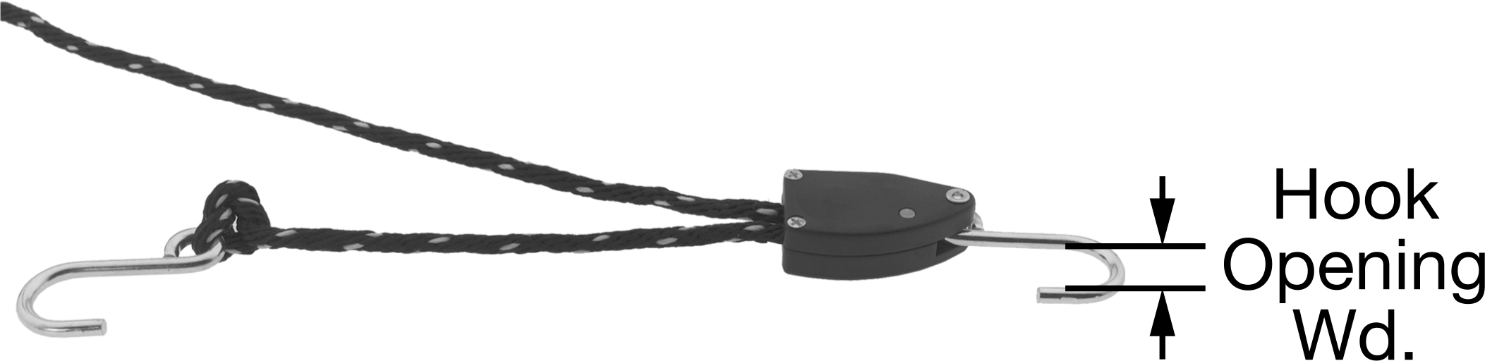 Quick-Tight Sabitleme Halatı, 0.125" Halat Çapı, Maksimum 6 Fit Uzunluk