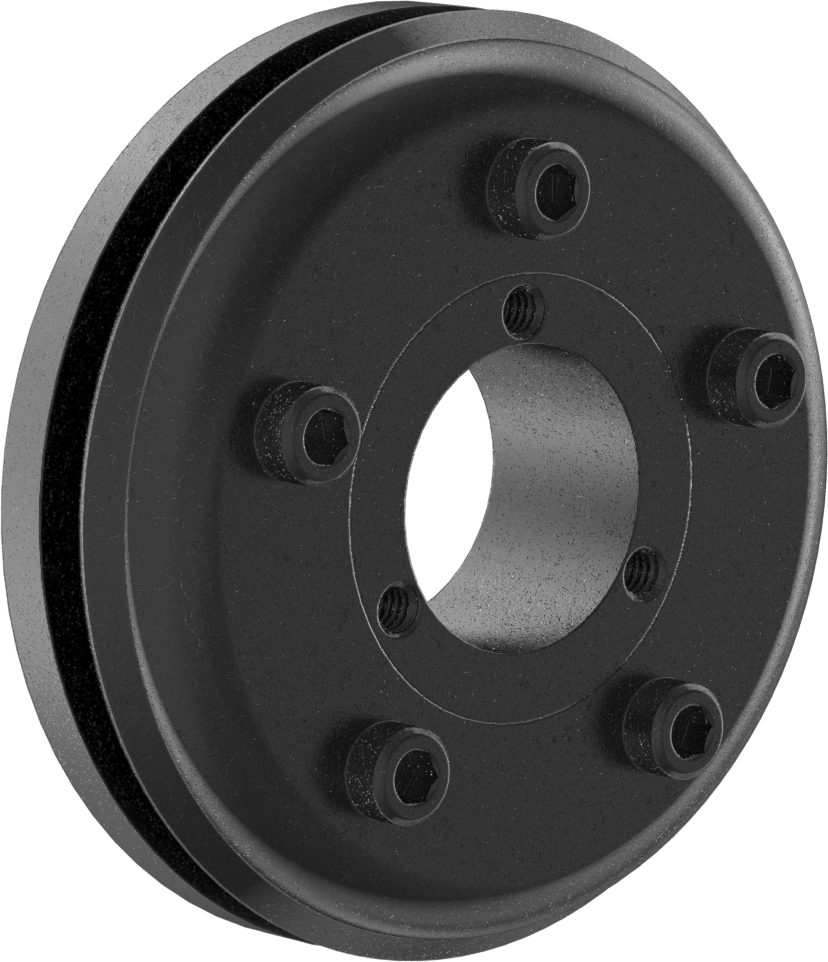 Titreşim Sönümlemeli Esnek Mil Kaplin Göbeği, 3-1/4" Toplam Uzunluk, 5-1/4" Dış Çap