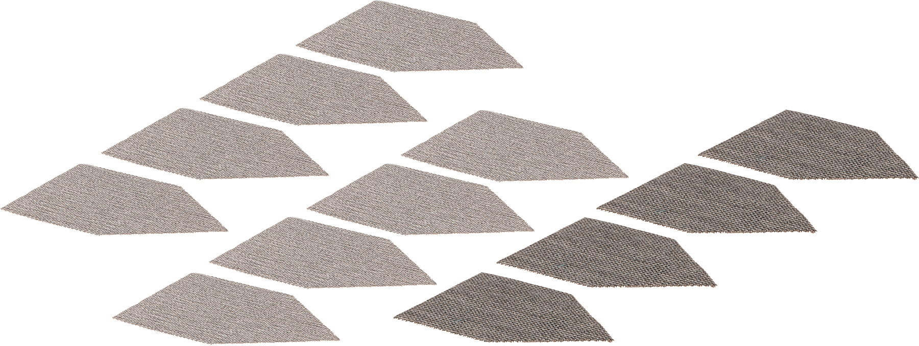 Cırt Cırtlı Zımpara Kağıtları, Milwaukee 2531-20 Zımpara Makineleri için, 12 Parça Çeşit — Levha, 2 5/8", Çelik, Ahşap
