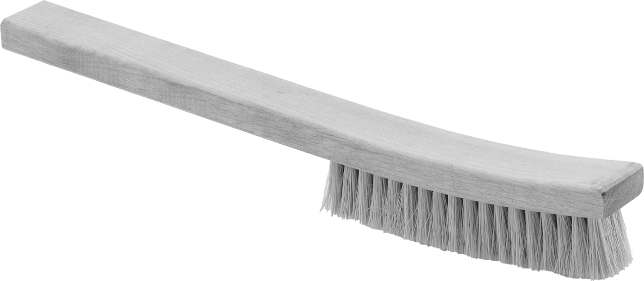 Yağlayıcılar için Ahşap Saplı Tek Kullanımlık Fırça, Bileşikler ve Akı, 3/4" Genişlikte Kıllar, 12-3/4" Toplam Uzunluk — Düz, 3⁄4", Ahşap