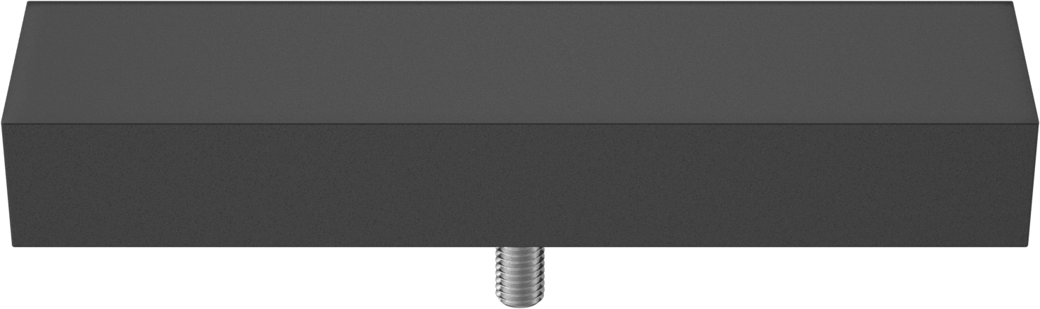 Yüzeyi Çizmeyen Kapalı Neodim Mıknatıs, Dişli Saplamalı, Dikdörtgen, 27.5 mm Kalınlık, 61 mm x 203 mm