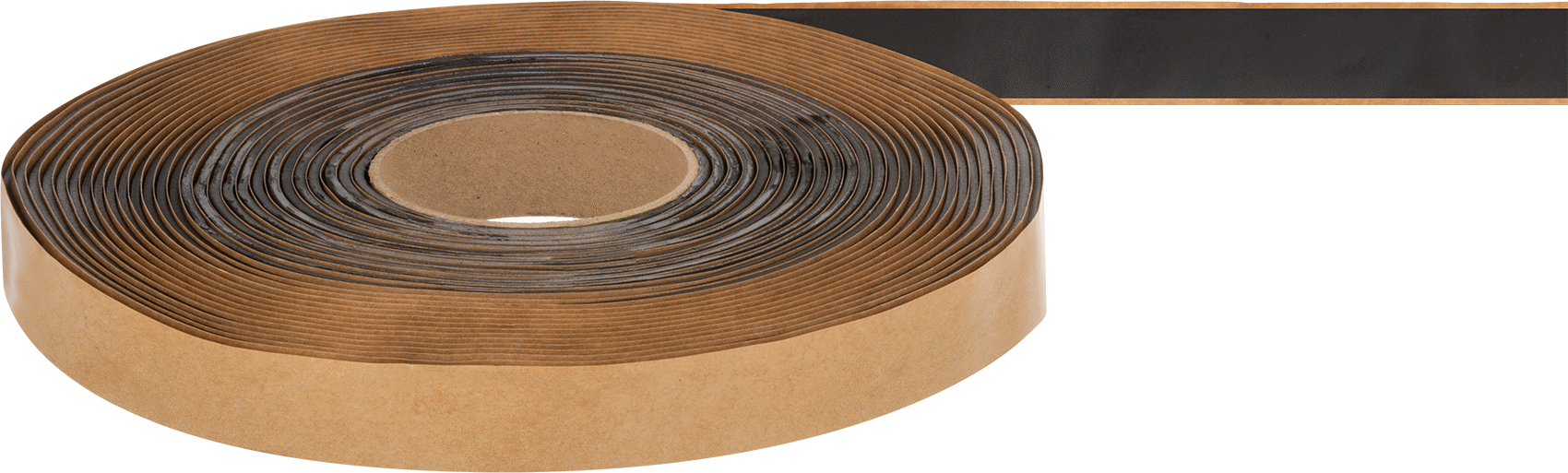 Kauçuk Sızdırmazlık Bandı, Butil Kauçuk, 1" Genişlik, 50 Fit Uzunluk — 1", Siyah, Butyl, Rubber