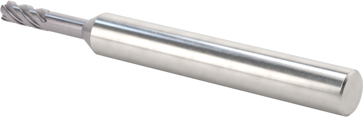 Hızlı Kesim Karbür Kare Uçlu Freze, Pahlı Köşeli, AlTiN Kaplamalı, 4 Kanallı, 3 mm Mil Çapı
