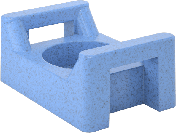 Kimyasallara Dayanıklı Kablo Bağı Montaj Parçası, 0.22" x 0.06" kablo bağı ve 8 numaralı vida için, ETFE