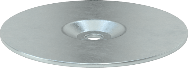 Çukur Pullar, 1/4" Vida Boyutu için, 0.281" İç Çap, 3.000" Dış Çap